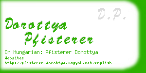 dorottya pfisterer business card